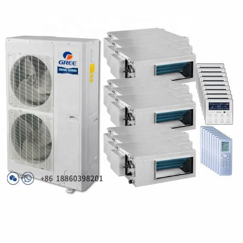 Gree 56,000 BTU 15 SEER Nine Zone Concealed Duct Gree Heat Pump System  9+9+9+9+9+9+9+9+9 Slim VRF air Conditioner