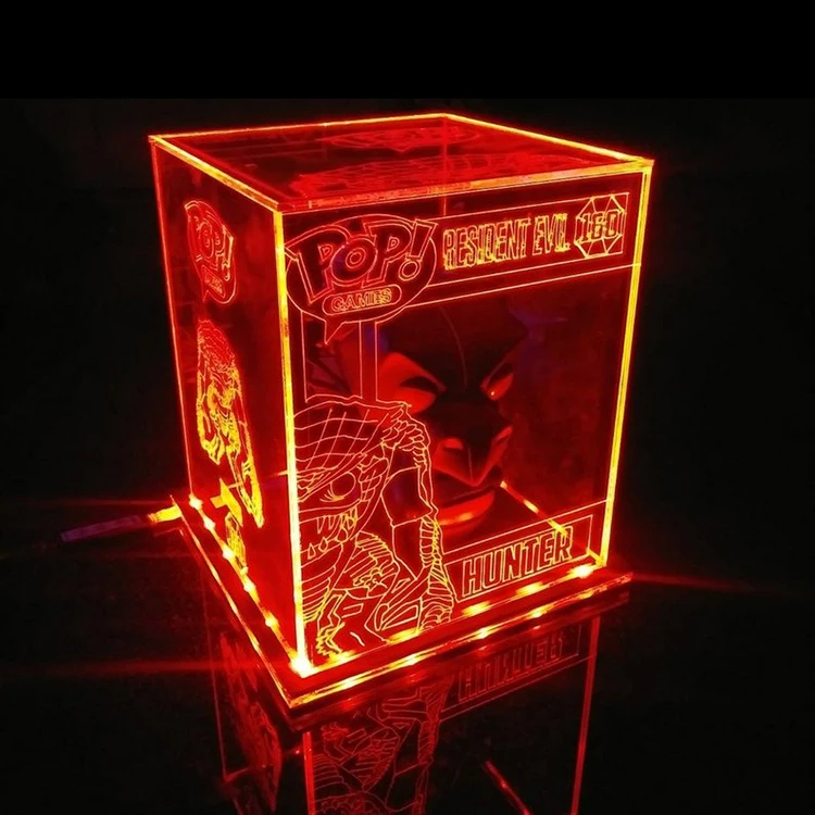 Custom Acrylic Led Light Box Acrylic Item Protection Light Box Display Stand Protective Cover Transparent Accepted Customized