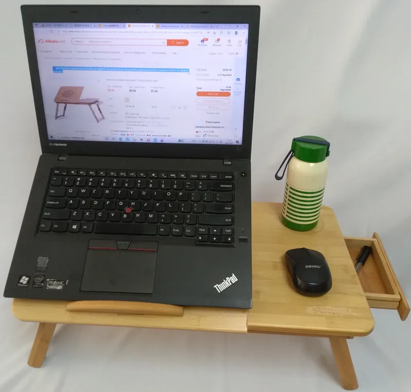 Factory Price Bamboo Laptop Bed Stand Portable Adjustable Laptop Desk