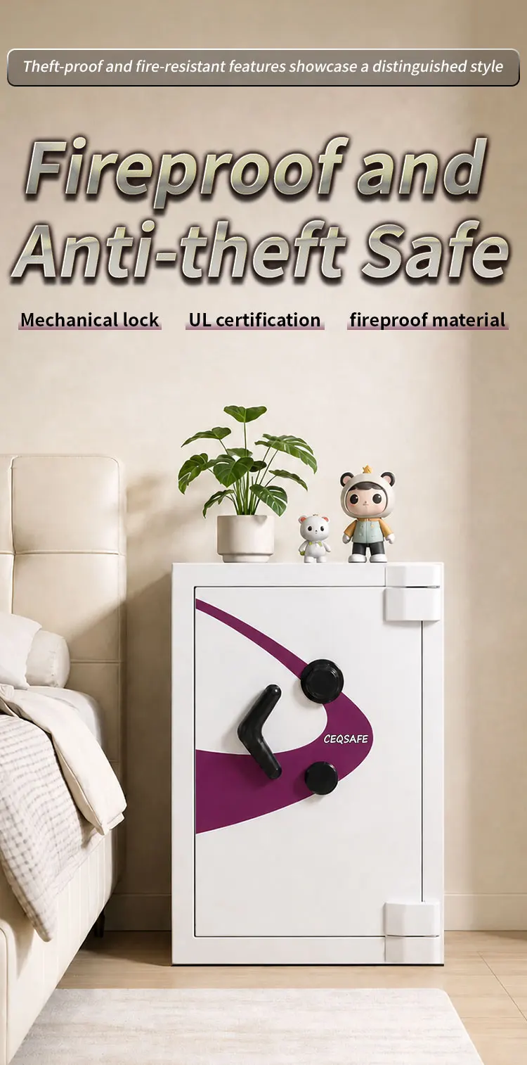 kc 750a ceqsafe anti drilling money luxury mechanical safe household cash box spring loaded relocking device safe small all steel safe-2