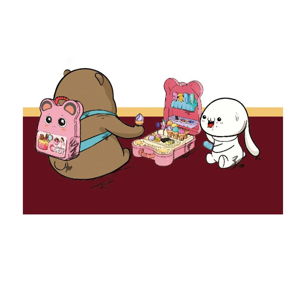 Хит продаж, детский деревянный кухонный рюкзак с подсветкой для девочек