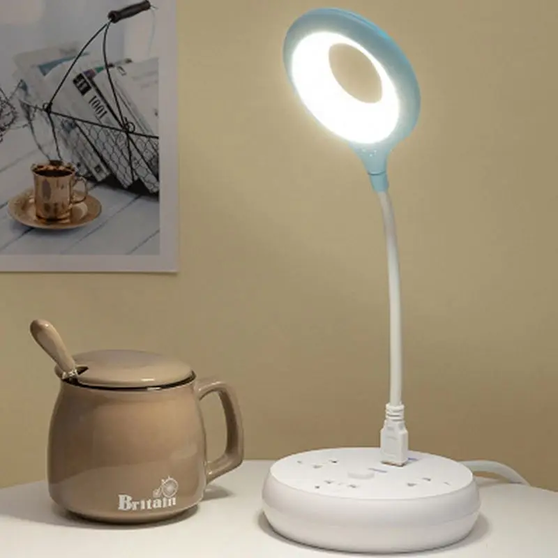 USB Direct Plug Portable Lamp Dormitory Bedside Lamp Eye Protection Student Study Reading Available Night Light