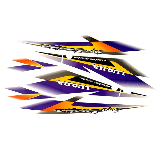 Customized Cool Line Shape Motorcycle Calcomanias Para Motocicleta Vinyl Decals Screen Printing