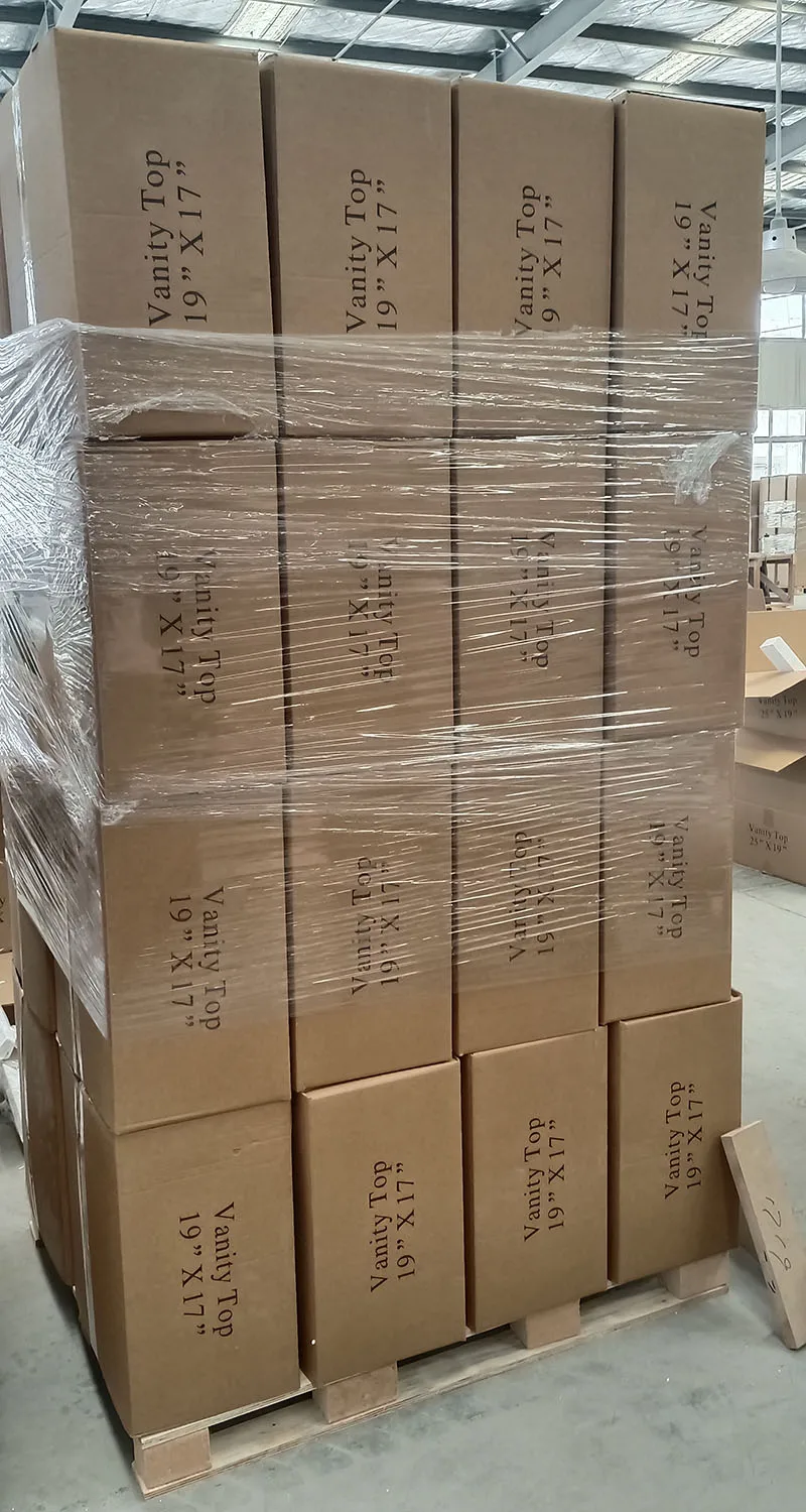 Modern Hotel Bathroom Vanity Sets With White Marble Top