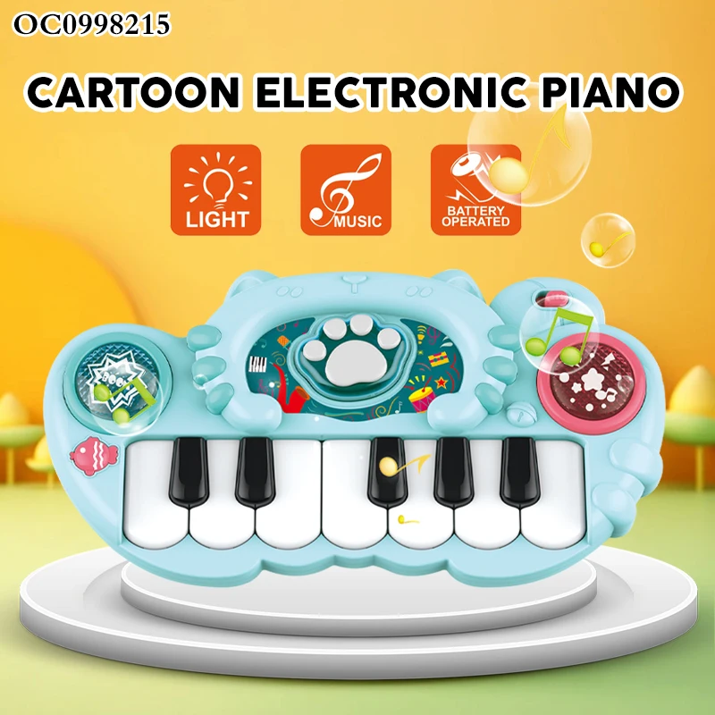 Портативная клавиатура музыкальное электронное пианино Детские сенсорные игрушки с мигающим светом для продажи ручным барабаном