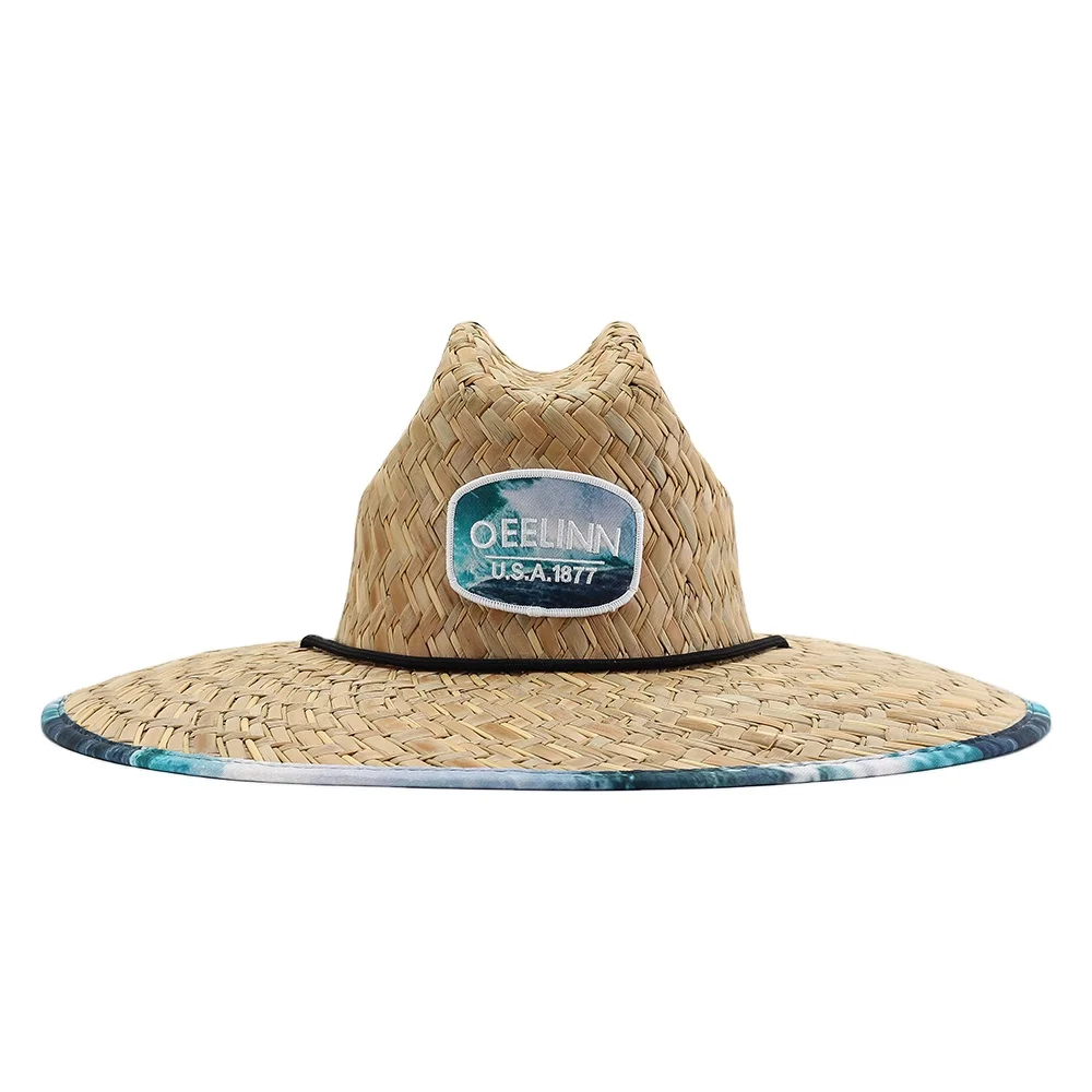 Custom Breathable Sun Protect Wide Brim Beach Straw Fishing Hat Men ...