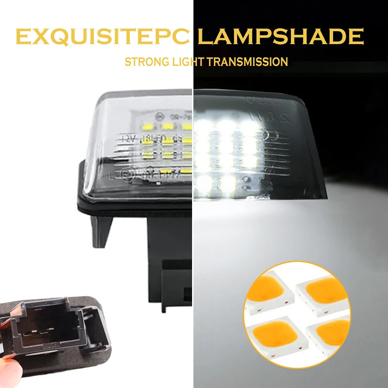 Maimiao LED Kentekenplaatverlichting – 18 SMD, 12V, 6500K, Wit, Voor Peugeot/Citroën