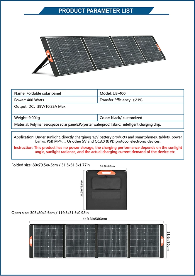 KOLINK Foldable Solar Panel Detail 1