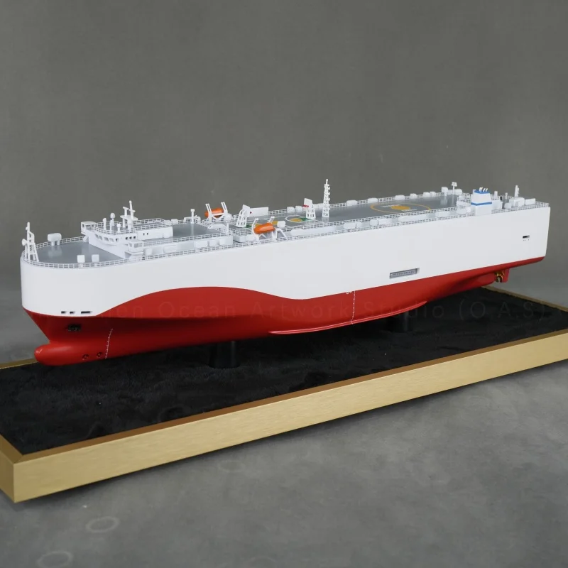 【LAC】O.A.S Customized 50cm Ro Ro Handmade Ship Model Factory Gift with Flashing Feature New Title