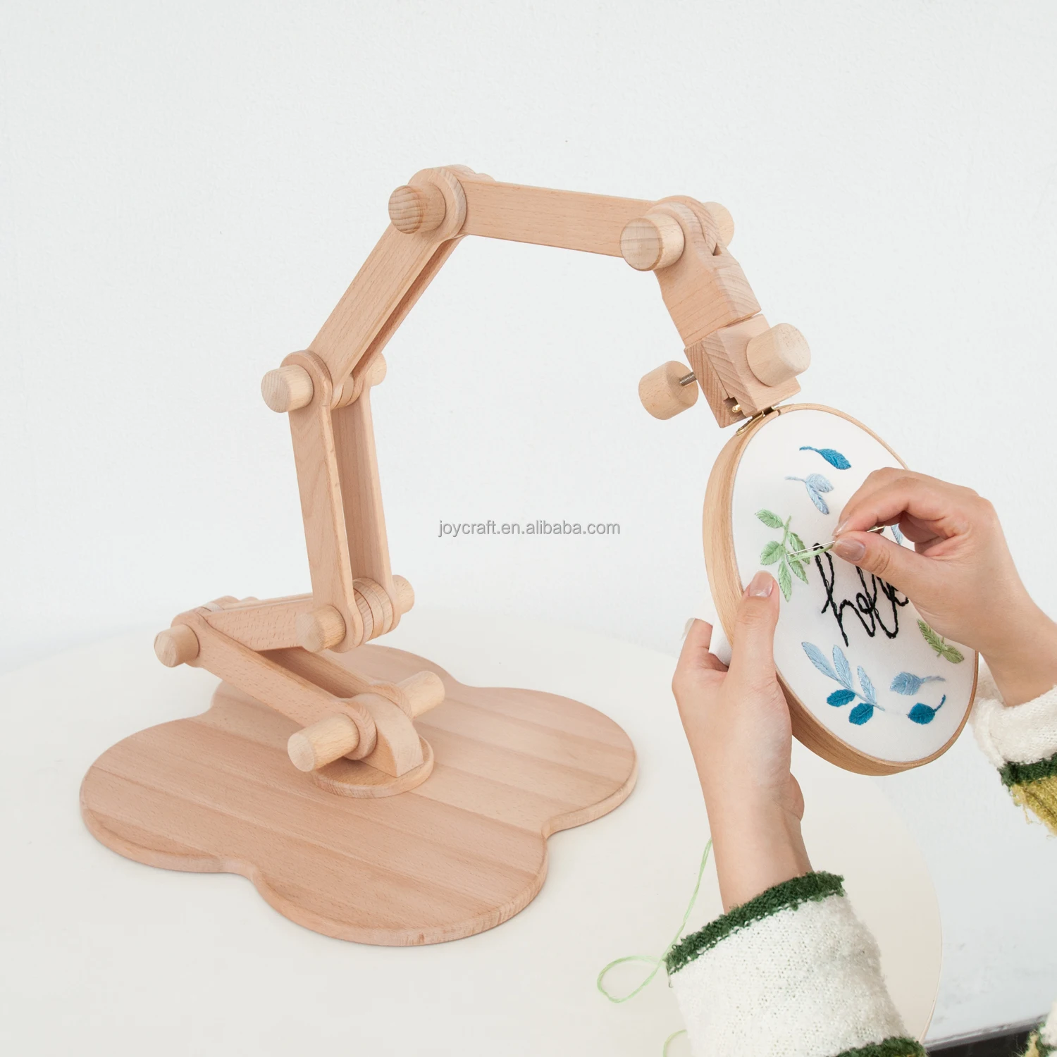 Multifunctional Embroidery Lap Stand Frame Wood Tapestry And Cross