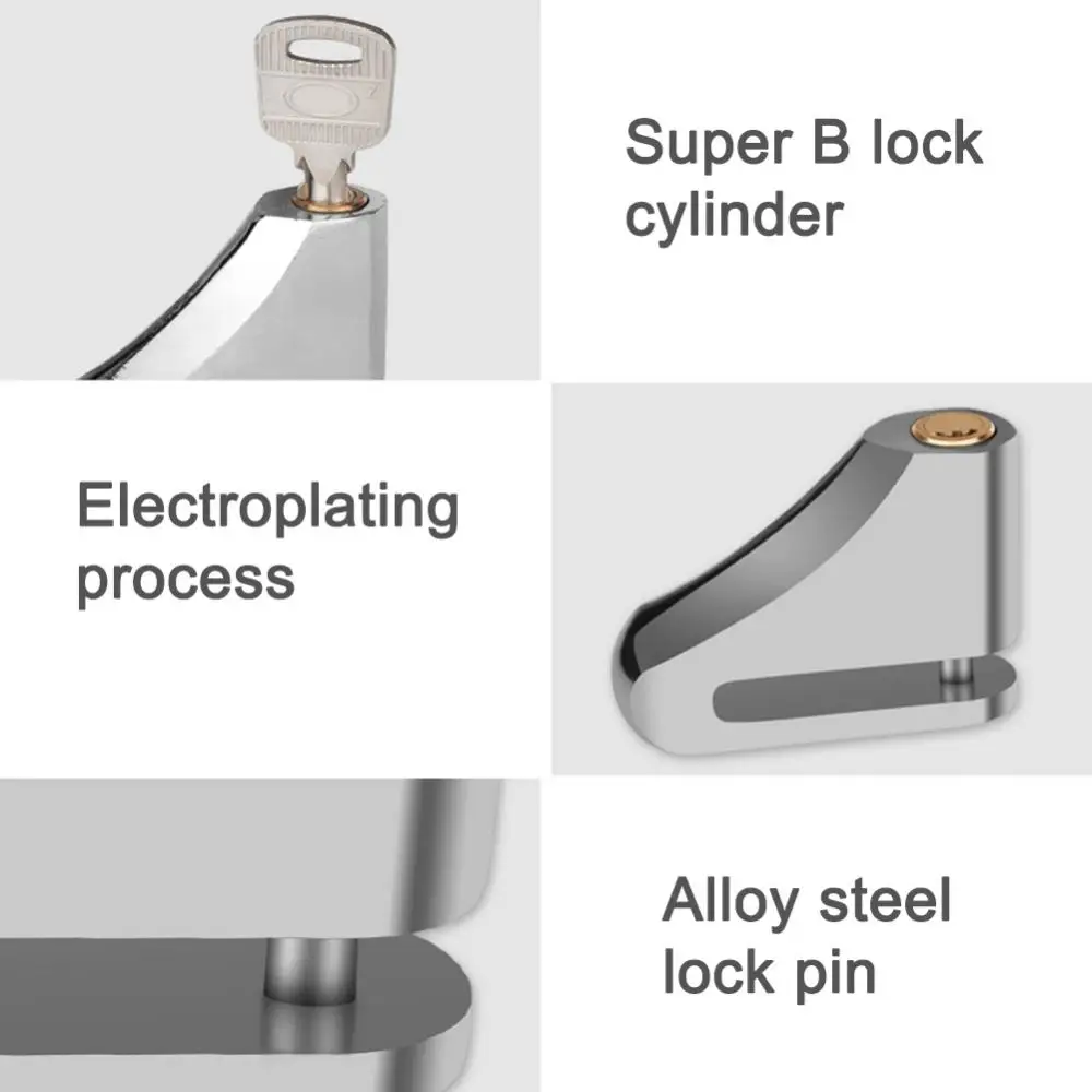 Portable Disc Brake Lock Electric Scooter Skateboard Wheel Anti-Theft Bicycle Security Lock Waterproof Motorcycle Alarm Lock