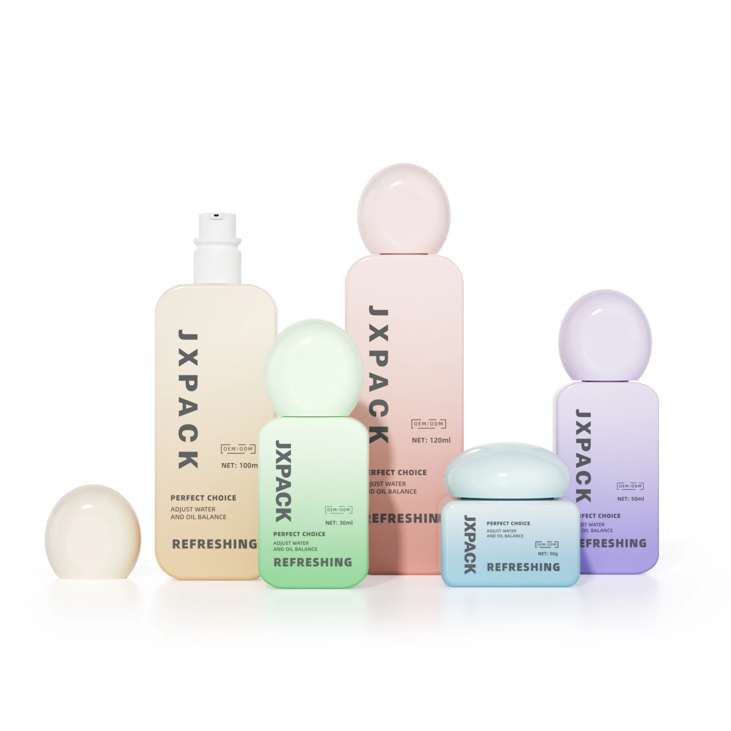 High End 30g 50 ml Gram Cosmetic Cream Jar 30 50 100 ml Skin Care Bottles Cosmetic Bottle Packaging with Special Stone Cover Cap