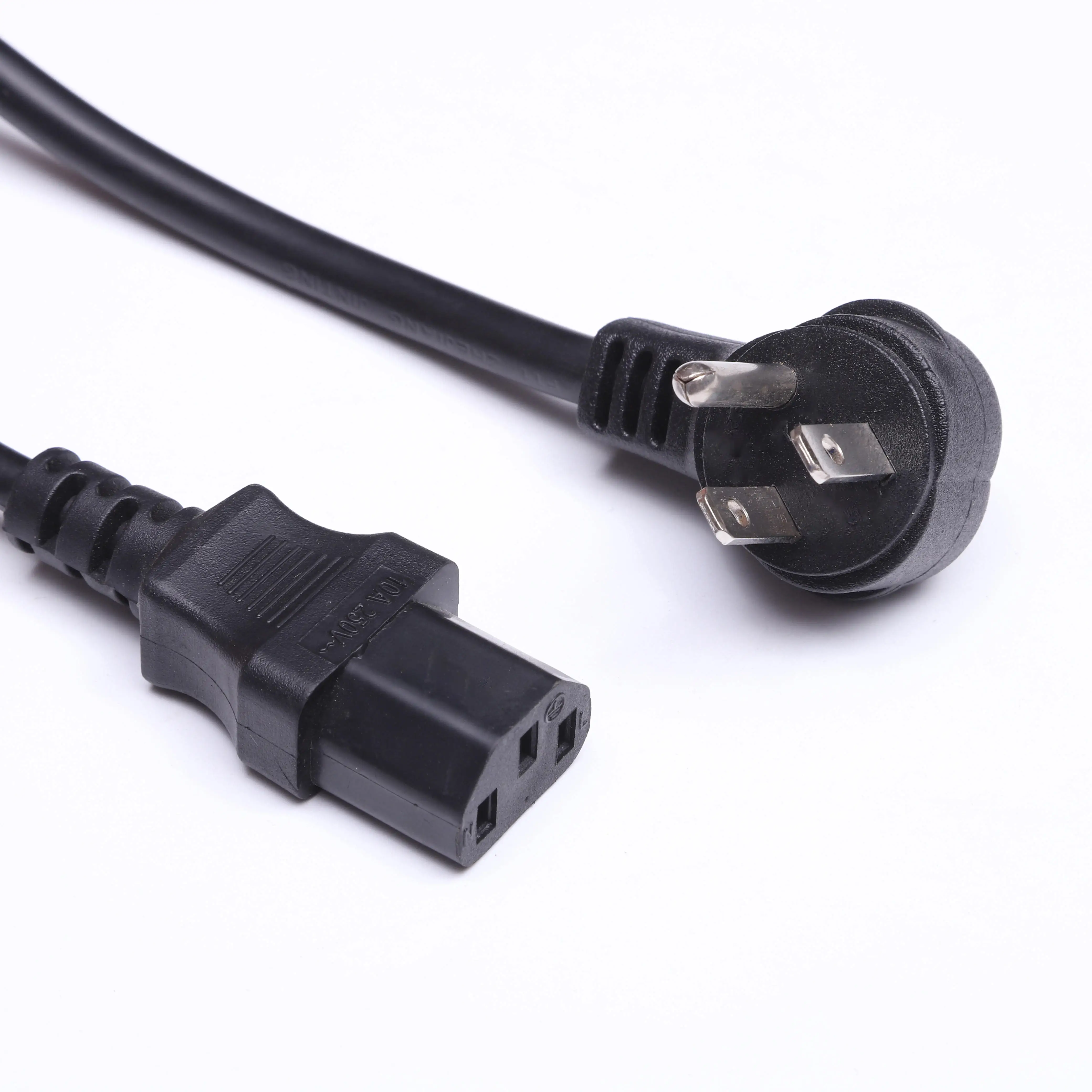 USA 515p 16awg Us Plug 10ft Iec320 C13 Connector Power Cable Extension Ac Cord Nema 5-15p to Iec C13 factory