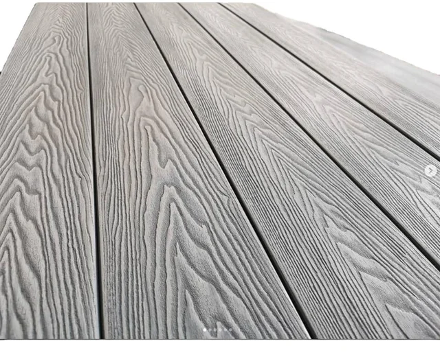 Beautiful and environmentally friendly wpc decking Patterned wood plastic composite decking