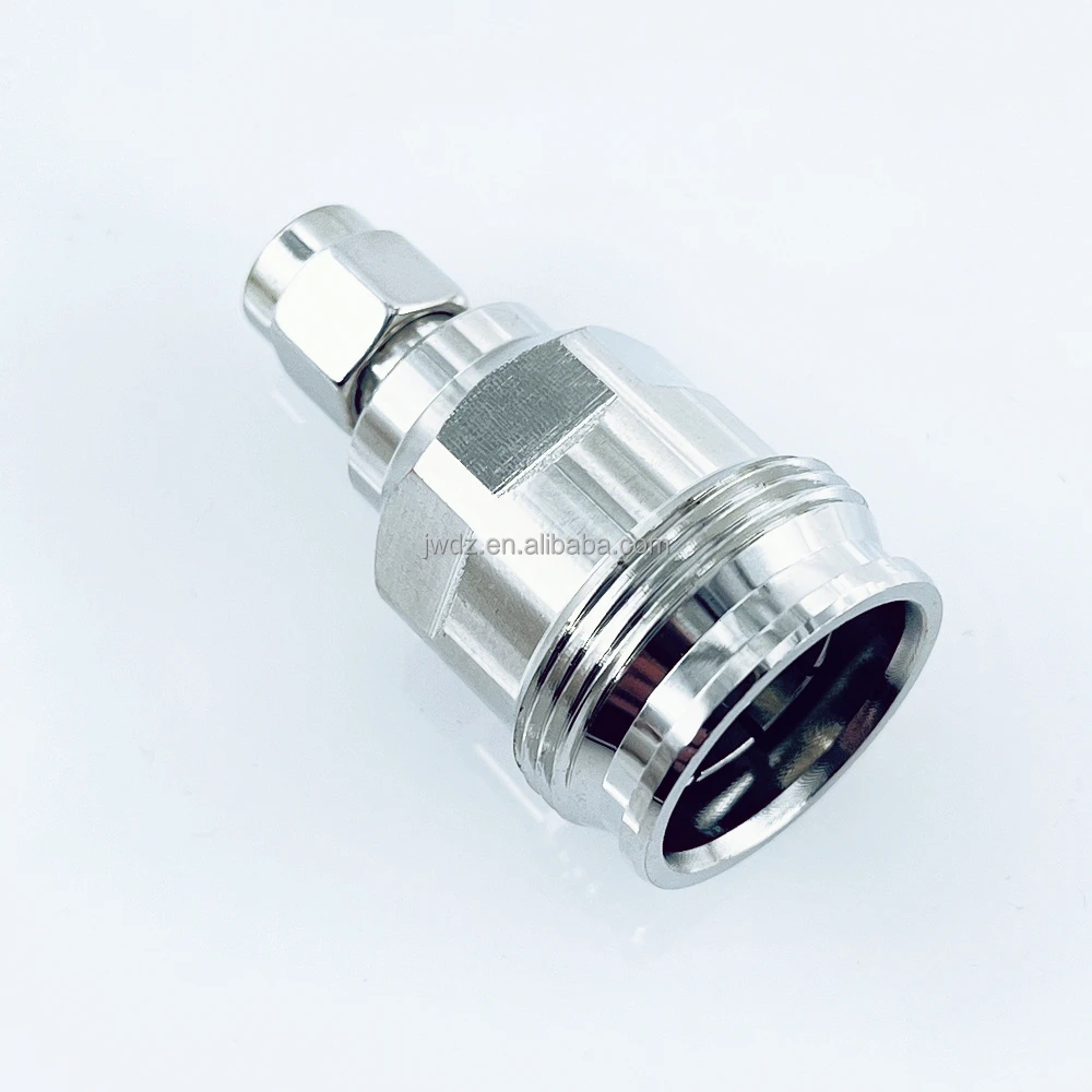 Mini Din 4.3-10 Female To SMA Male Straight Coaxial Adapter