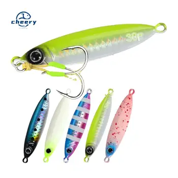 CHEERY Saltwater Fishing Lure 30g 40g 60g 80g Lead Fish Metal Slow Jig Lure Shore Offshore Saltwater Slow Fall Jigging Bait – Metal Jig – view 2