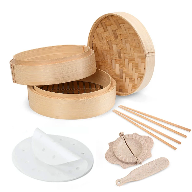Factory Natural Bun Chinese Bamboo Steamer Bamboo Steamer Basket Bamboo