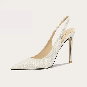 Women's Shoes New Thin Strap Pointed High-heeled With Toe Cover and Empty Thin Heel Women's Sandals