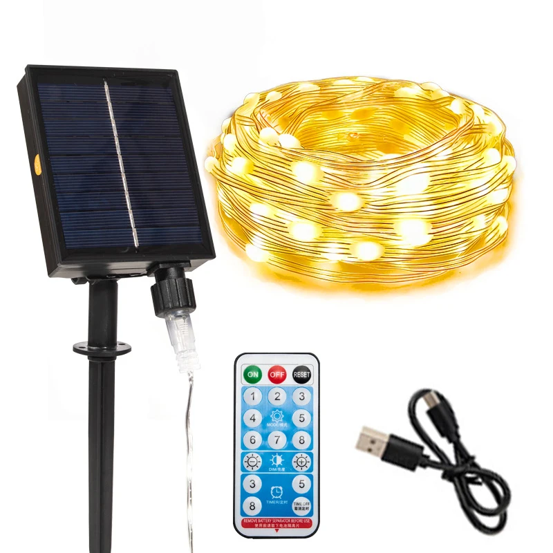 Solar Curtain Lights Garden Outdoor Waterproof Curtain Lights with 8 Modes Timer Waterfall Solar Fairy Lights for Wedding