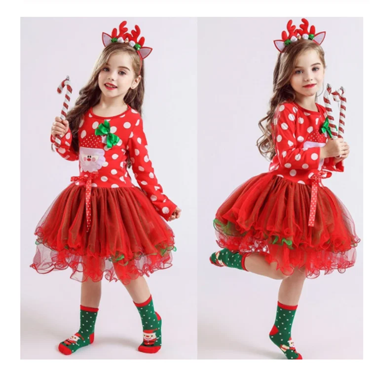 HYB66, regalo de navidad para niña pequeña, vestido rojo de larga de noel para niña de navidad From m.alibaba.com