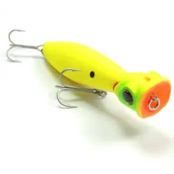 CHEERY High Quality 100mm 17g Printed PVC VMC Hook Popper Lure for Bass Action Topwater in River Lake Stream – Popper – view 4