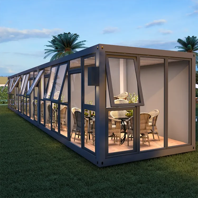 Factory New Luxury Design Prefab Modular Summer House Garden Backyard Room Glass Wall Living Hotel Home Prefabricated Office