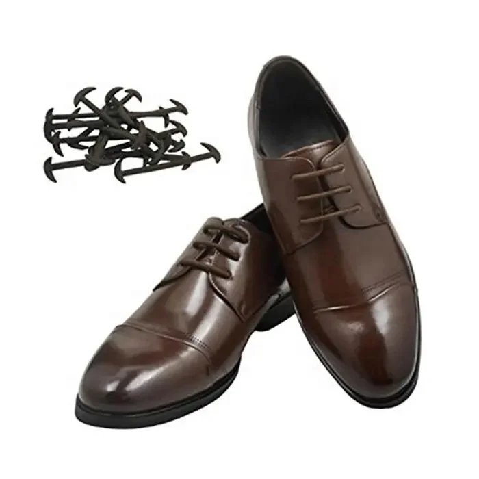 Set of 12 Dress Shoes No Tie Elastic Shoelace Lazy Laces Silicone Shoe Lace  Wholesale Custom