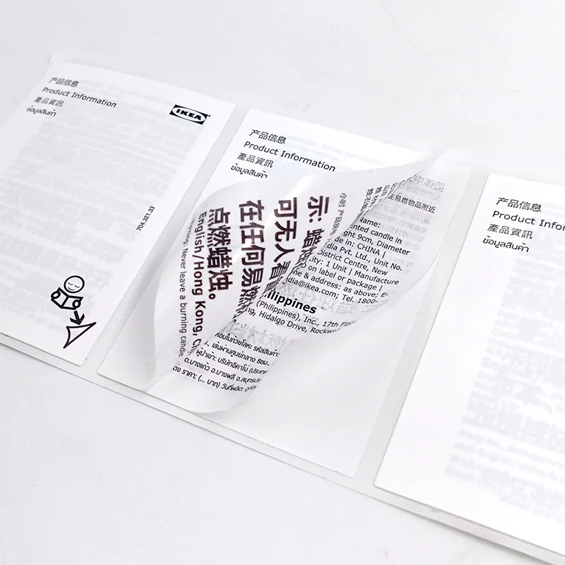 Recyclable Peel and Reseal Multi Layer Labels Multi Layer Stickers Peel and Reveal Sticker Labels Folding Booklet Label