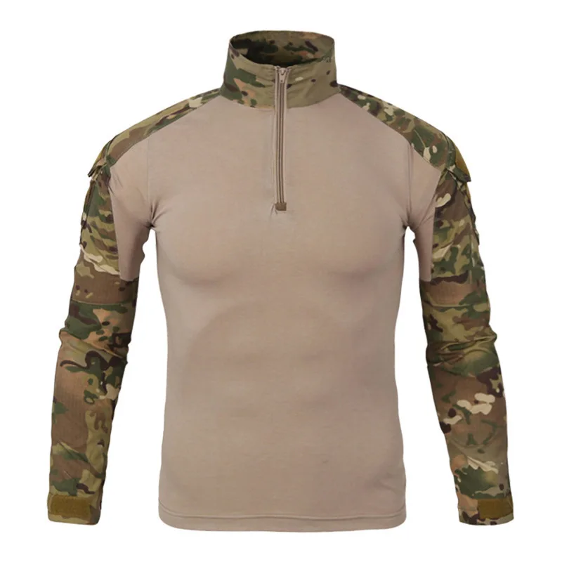 Men's Breathable Long-Sleeved Camouflage Tactical Suit for Outdoor Training Safety Product