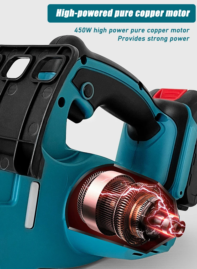 8 Inch Electric Handheld Cordless Mini Chainsaw With Rechargeable Battery