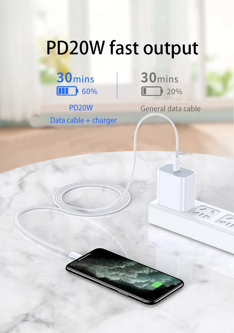 20w Pd Cables Fast Charging 20w Usb High Speed Type C To Lighting