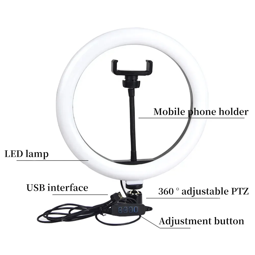 Led Ring Light Mobile Phone Live Stream Led Video Professional Light ...