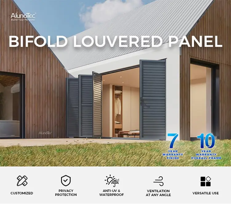 Alunotec Folding Louvered Panel - Durable & Stylish Bifold Door