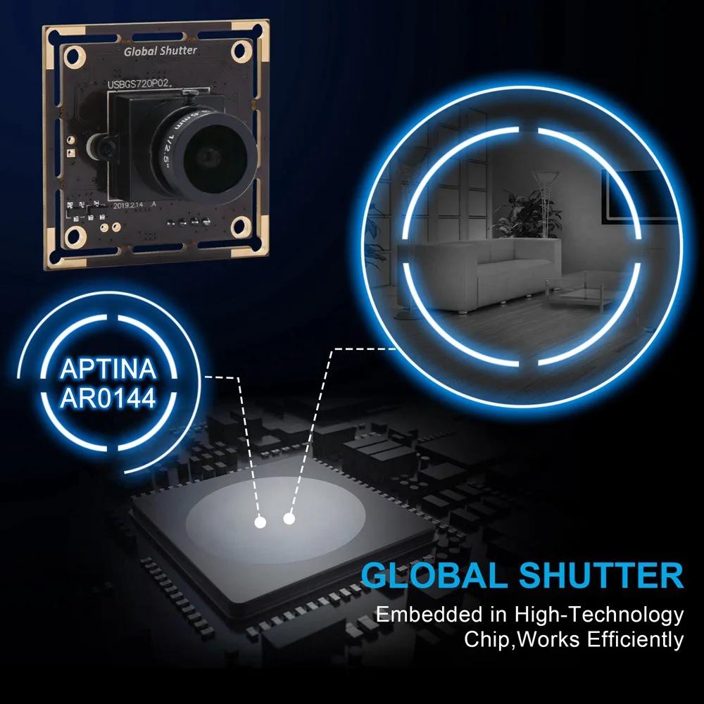 ELP 720P 60fpsカラーUSBウェブカメラ高速1MP HD CMOSミニグローバル