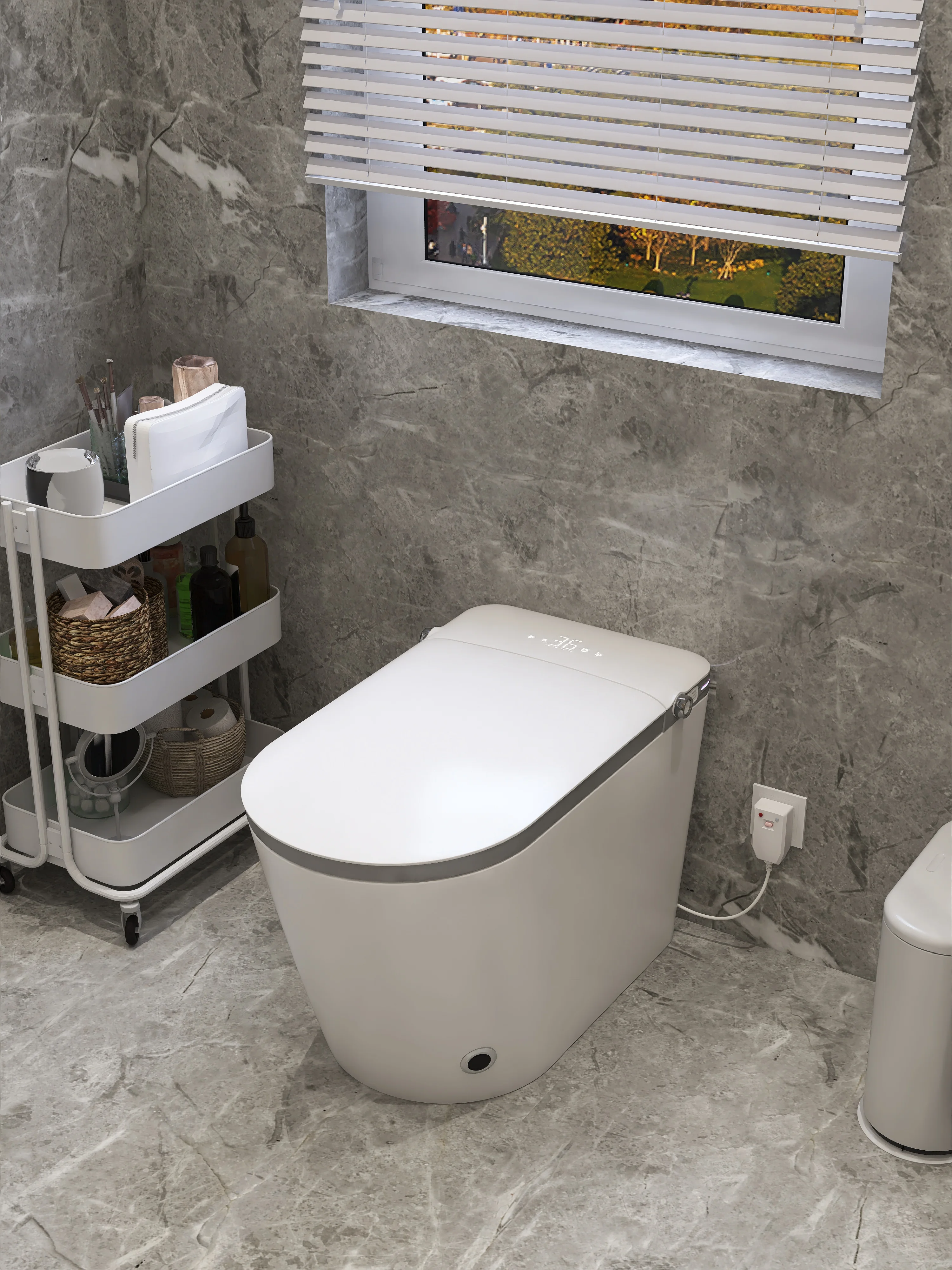 product high quality automatic flushing electric one piece toilet bowl intelligent inodoro bathroom wc smart toilet-9