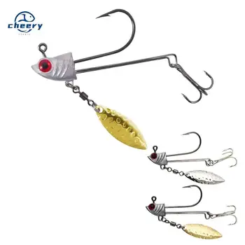 CHEERY 7-15g Stinger Overturned Hook Primary Color Lead Blood Groove Integrated Steel Wire Golden Noise Piece Ocean Boat Fishing – Hooks – view 2