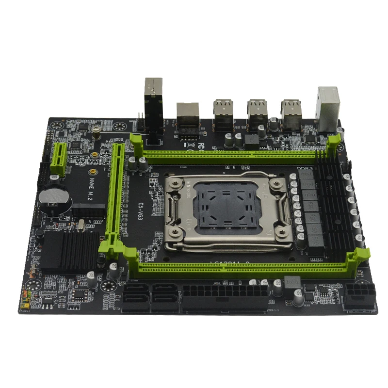 Factory Wholesale Customization H61 Motherboard Xeon E5 LGA2011-0 Max 64GB  With CPU Dual DDR3 X99 PC Motherboard