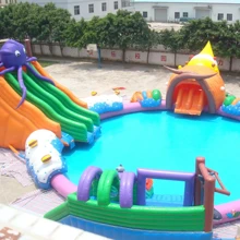 New design inflatable water park inflatable water slide park beach amusement playground