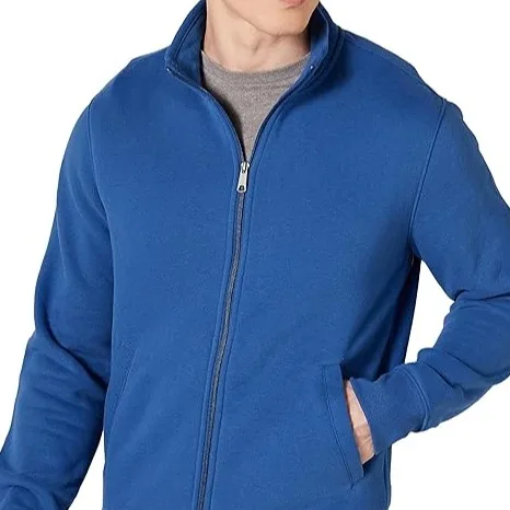 Oem Embroider Logo Men's Brushed Fleece Full-zip Fleece Mock Neck ...