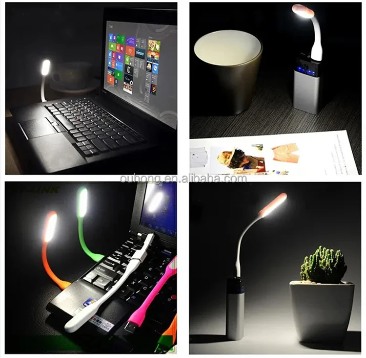 Индивидуальный многоцветный гибкий портативный зарядный мини Usb светодиодный светильник для портативного зарядного устройства компьютера Usb-светильник чтения ночной