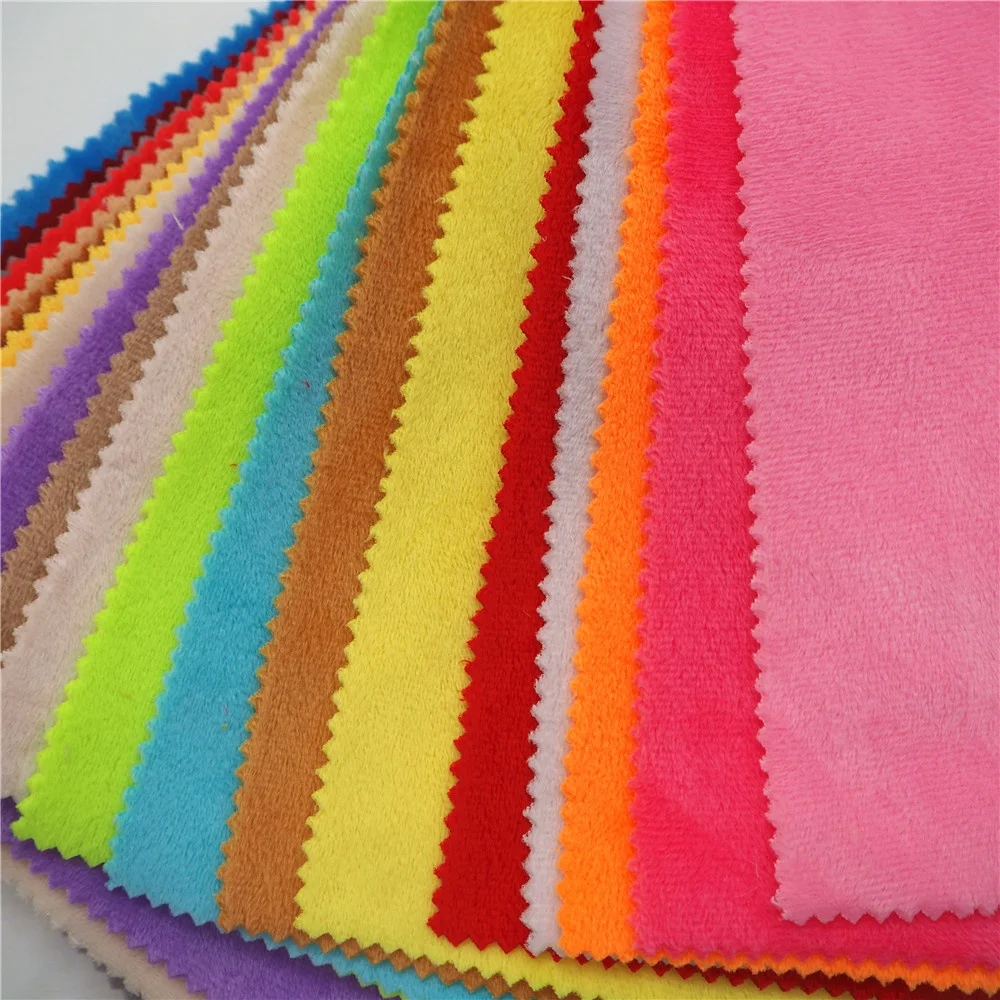 100% Polyester Knitted Minky Velboa Plush Fabric 180-380gsm Wholesale for Toy Bedding Pillow Sofa Upholstery