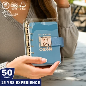 Transparent Refillable A5 A6 A7 Notebook TPU 6 Rings Binder Organizer Custom Logo OEM ODM Low MOQ 50pcs Quick Shipping Journal
