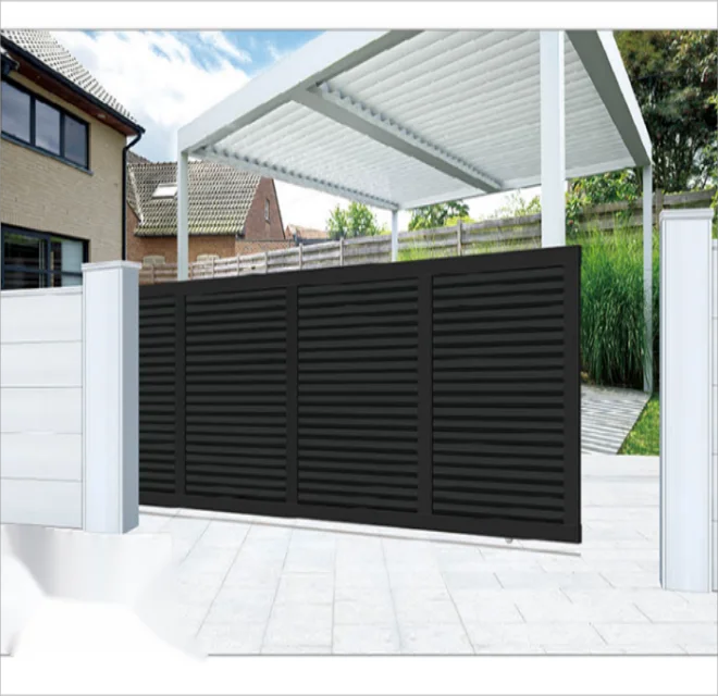 Индивидуальные автоматические садовые ворота из кованого железа электрические раздвижные дизайн наружные двери с лазерной