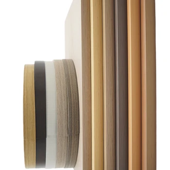 Furniture Accessories Tapacanto MDF Board Edging Tape Wooden Grain Edge Trim PVC Lipping Band