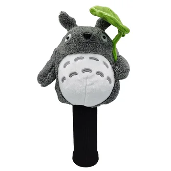 Wholesale custom Spirited away Totoro cartoon anime character cute soft  plush animal golf club head cover toy