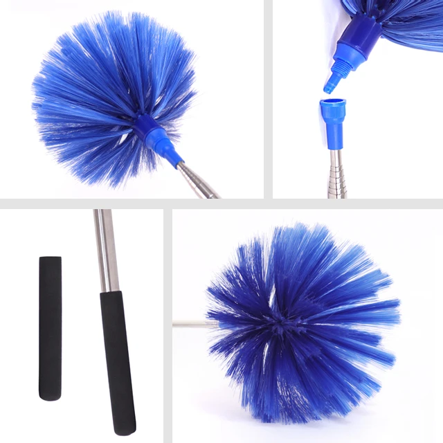 Convenient Stainless Steel Telescopic Cleaning Rod Spider Web Design for Home and Office Use