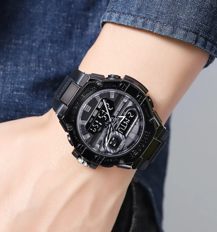 Relojes reloj de pulsera deportivo SKMEI barato al por mayor modelo 2221  reloj analógico y digital para hombres resistente a los golpes