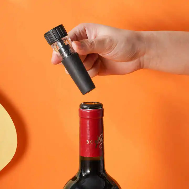 Wine Opener Gift Set Air Pressure Wine Cork Remover Pump With Wine Pourer Foil Cutter And Vacuum