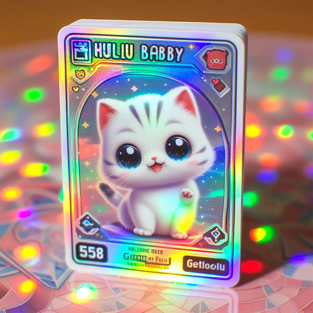 Free Design Custom Trading Cards Holographic Rainbow Foil Pokemoned Card Games Booster Packs Printed Paper Usage for Playing