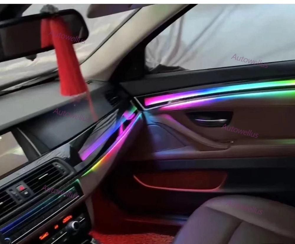 LED Dynamic Shadow Flow Ambient Light for BMW 5 Series F10 F11 F18 M5 Dashbaord Door Lighting Interior Atmosphere Lamp Footlight